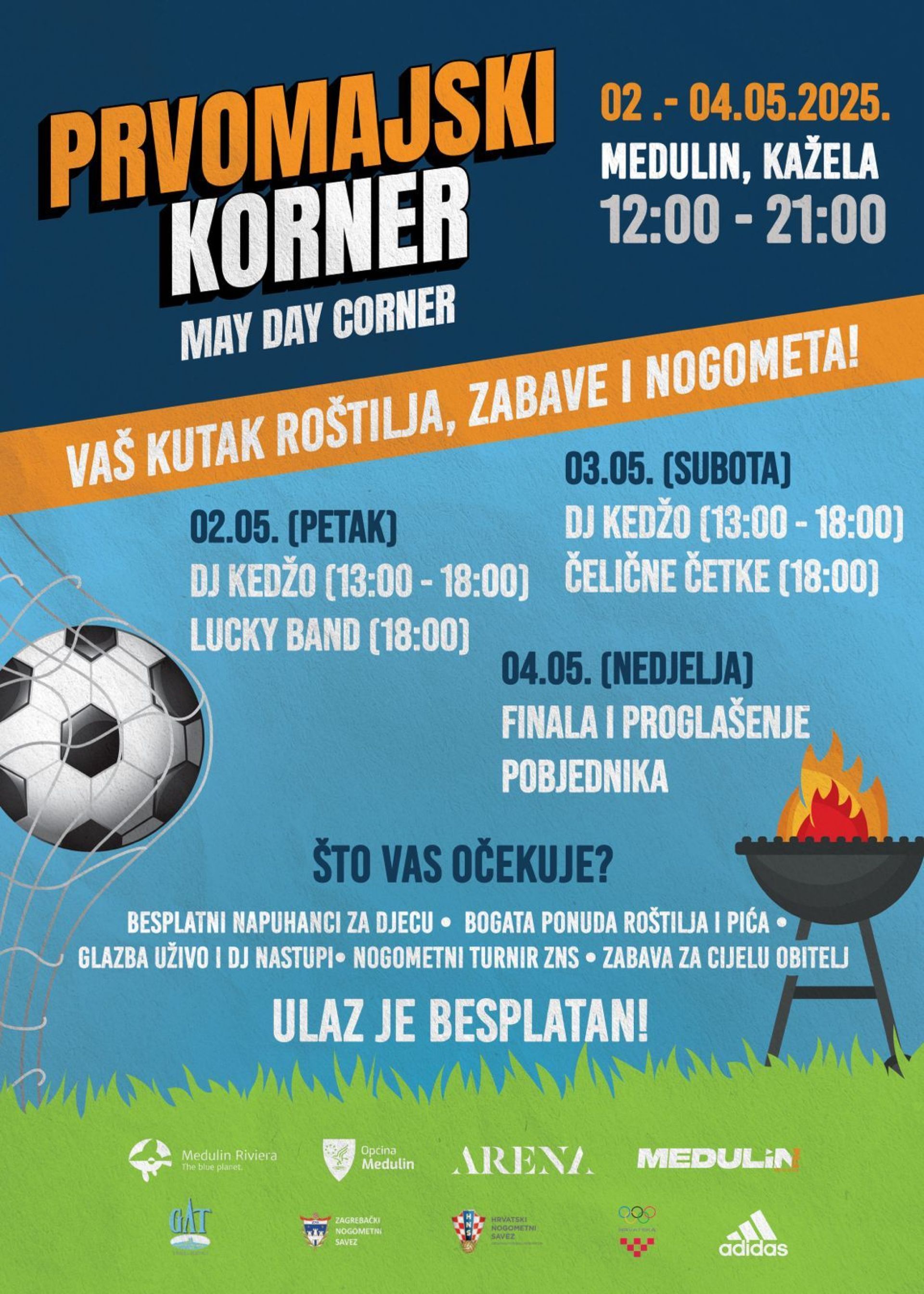 „May day corner“ - predstavljamo prvomajski korner u Medulinu: vaš kutak roštilja, zabave i nogometa